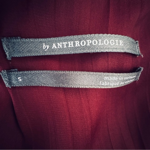 Anthropologie Satin Tiered Button Front Adjustable Maxi Dress Size Small - Picture 8 of 9